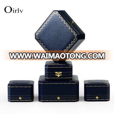 Oirlv Vintage Ring Bracelet Necklace Gift Packing Jewelry Box Leather Insert Custom Fancy Paper Luxury Packaging jewelry box